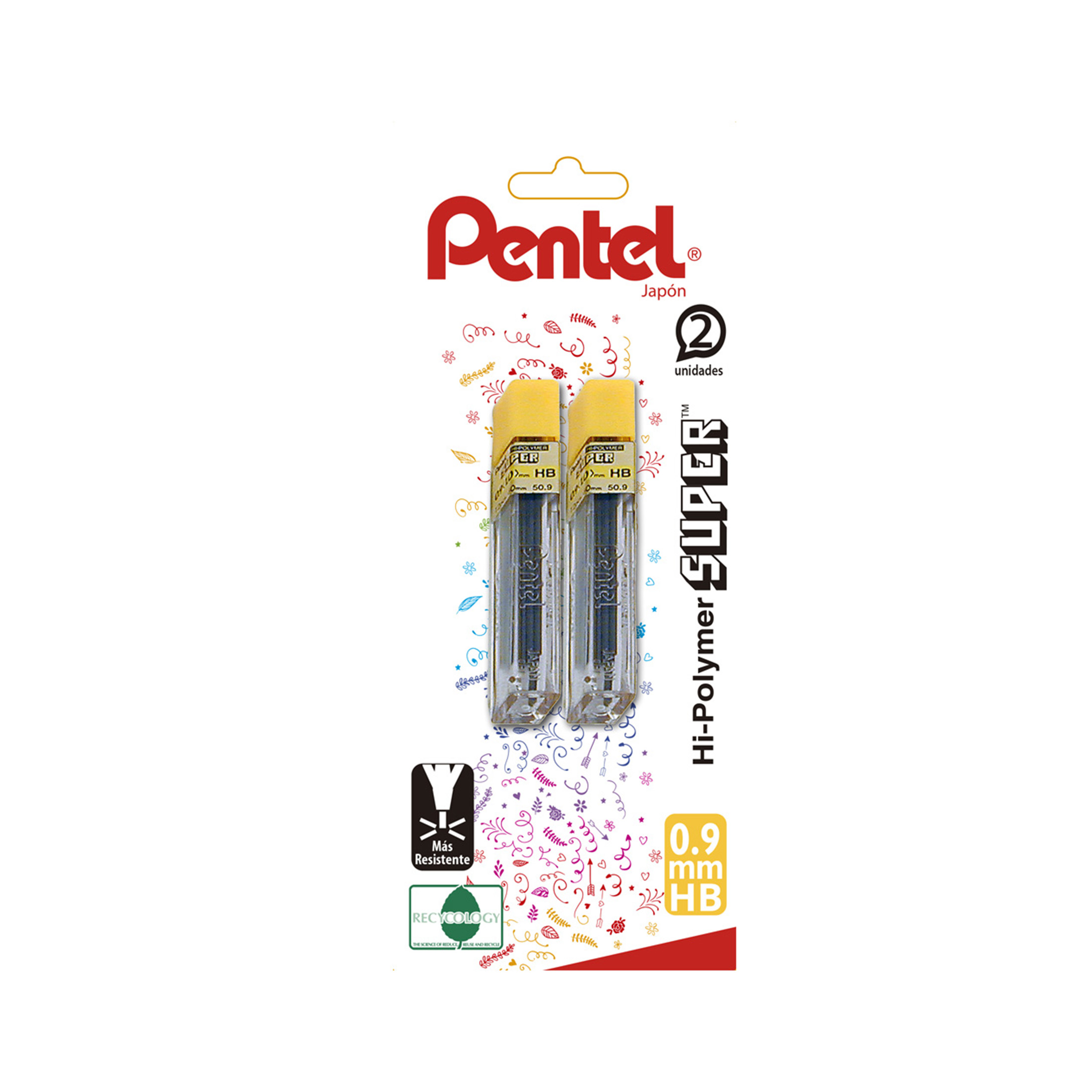 Set 2 Tubos Minas 0.9Mm Hb Pentel