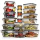 thumbnail image 1 of Almacenamiento de alimentos Razab 35 piezas, recipientes de vidrio herméticos sin BPA, 1 of 8