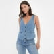 thumbnail image 3 of Vest Mujer Denim Azul Medio Corona, 3 of 5