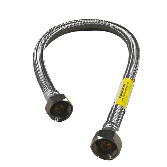 Línea de suministro de agua EZ-FLUID de acero inoxidable trenzado de 24"