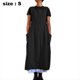 thumbnail image 2 of Vestido informal holgado de lino y algodón para mujer, con tirantes largos, estilo pichi, con bolsillos, 2 of 5