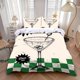 thumbnail image 1 of 3pcs Retro Martini Cocktail Printed Bedding Set, 1 of 1