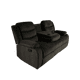 thumbnail image 4 of Sofa Reclinable Relaxline 3 Cuerpos Chocolate Oscuro posa Vaso Felpa, 4 of 5