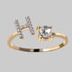 thumbnail image 1 of 26-Letter Gold Rings with Zircon and Rhinestone Adjustable Sturdiness - Perfect Gift for Women, 1 of 5