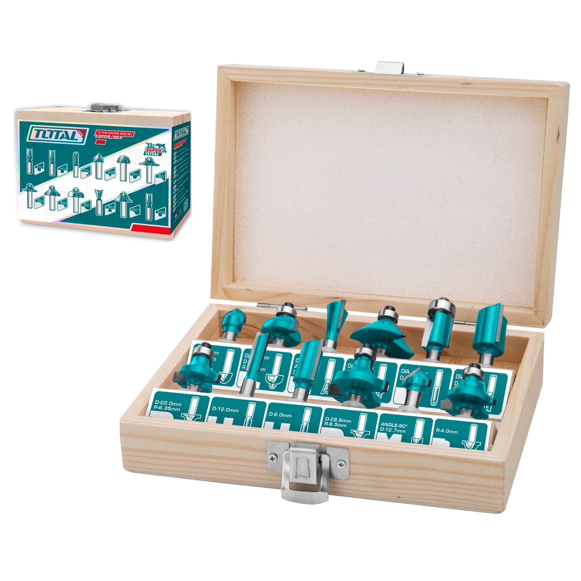 Juego De Fresas Para Router 12 Piezas 12Mm Total