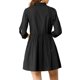 thumbnail image 3 of Vestido Camisero de Mujer INSPIRE CHIC Manga 3/4 Botones Abajo Mini Vestidos Negro XL, 3 of 7