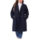 thumbnail image 1 of Abrigos largos de mujer talla grande de Agnes Orinda con solapa con muescas, abrigo de invierno de doble botonadura con bolsillos 1X azul oscuro, 1 of 6