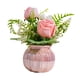thumbnail image 3 of Florero de cerámica con forma de rosa Artificial en maceta, adorno de bonsái de 8 pulgadas de alto, centro de mesa para decoración interior de granja,, 3 of 5