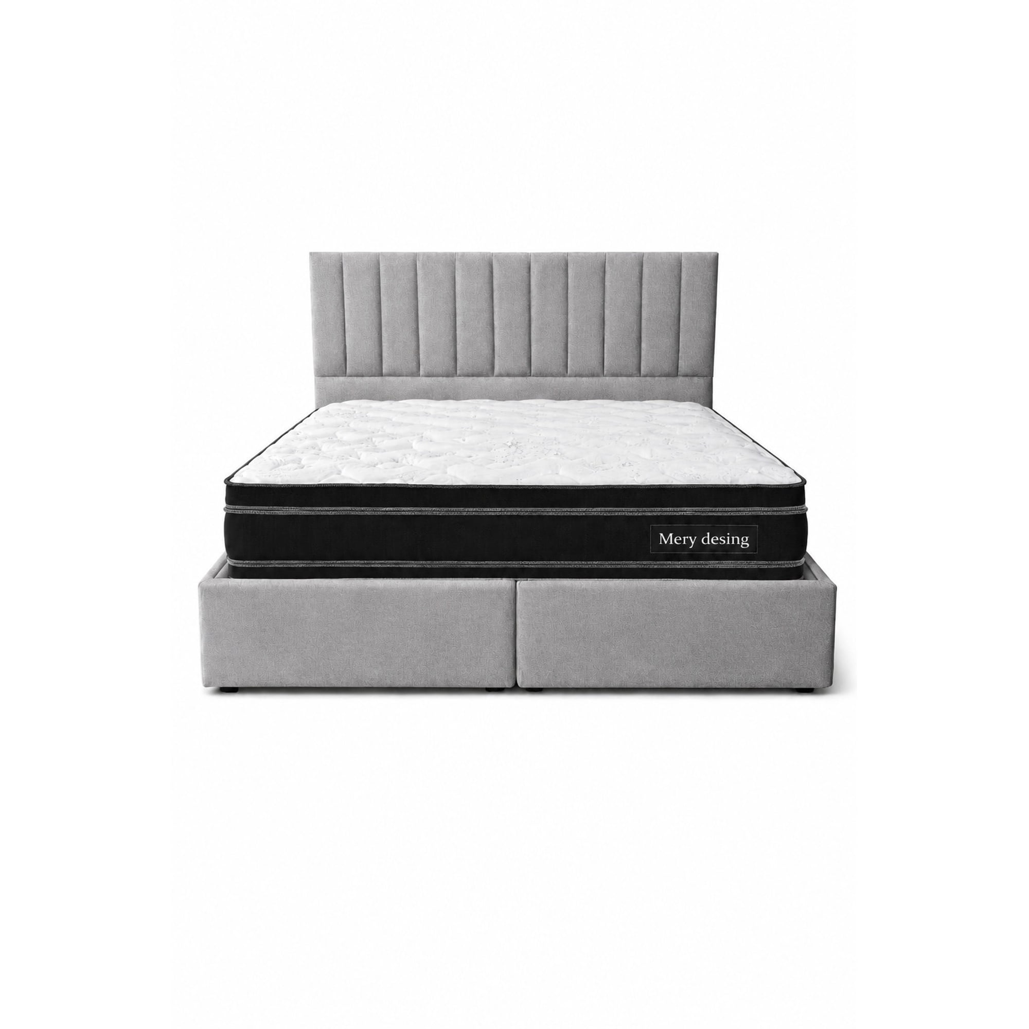 Ethan Desing - Cama Funcional Baúl 2 Plazas + Colchón Mery Desing + Respaldo Turin