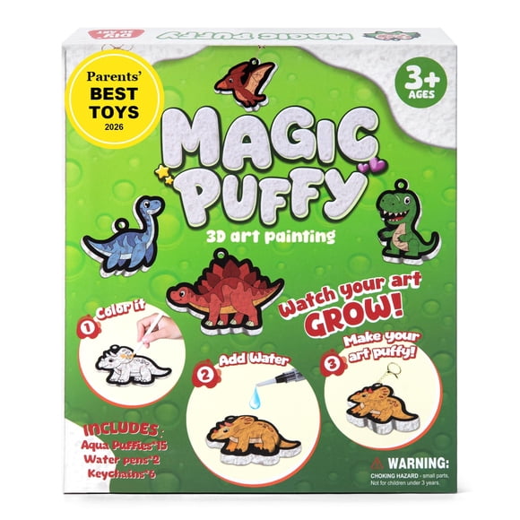 Kit de Manualidades Art Craft BoxNoble Magic Aqua Puffy 3D Dinosaurios