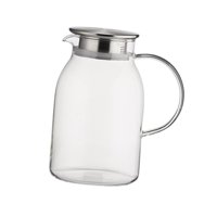 Magideal - Jarra De Vidrio Resistente Al Calor, Jarra De Borosilicato, Jarra De Agua Con Asa, Jarra De Té Helado Para Leche, Zumo, Té Helado, Bebidas Frías 1.5L