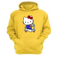 Genérico - Polerón Canguro Gatita Kitty Amarillo Talla S Unisex