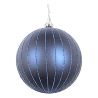 Adorno Navideño Vickerman Azul Medianoche Con Purpurina Mate, 4 Unidades