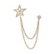thumbnail image 5 of Broche De Estrella Para Cuello De Traje Para Hombre, Alfiler De Solapa, Insignia Duradera, Accesorio De Cadena Con Borlas, Aureate, 5 of 5
