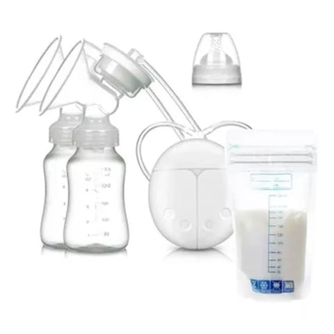 Max - Extracator De Leche Electrico Doble Mas Bolsas De Almacenamiento X 30