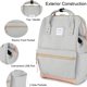 thumbnail image 2 of Mochila himawari Travel School de 18 litros con USB de 15.6 pulgadas a prueba de agua, 2 of 8