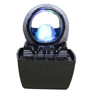 Bothyi - Fuente De Cascada Creativa Luces Led Adorno Feng Shui Sala De Estar C