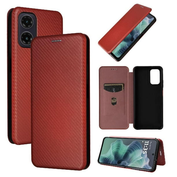 Funda Flip para FOXDOCK Motorola Moto G35 5G - Funda magnética de negocios, funda protectora delgada
