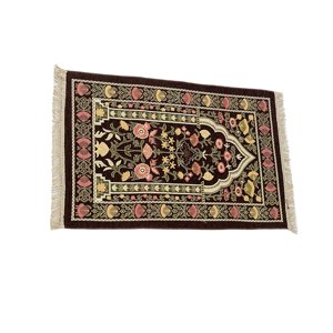 Bothyi - Alfombra De Oración Bordado De Peregrinación Tradicional Estilo Nacional Para El Estudio Hogar Marrón