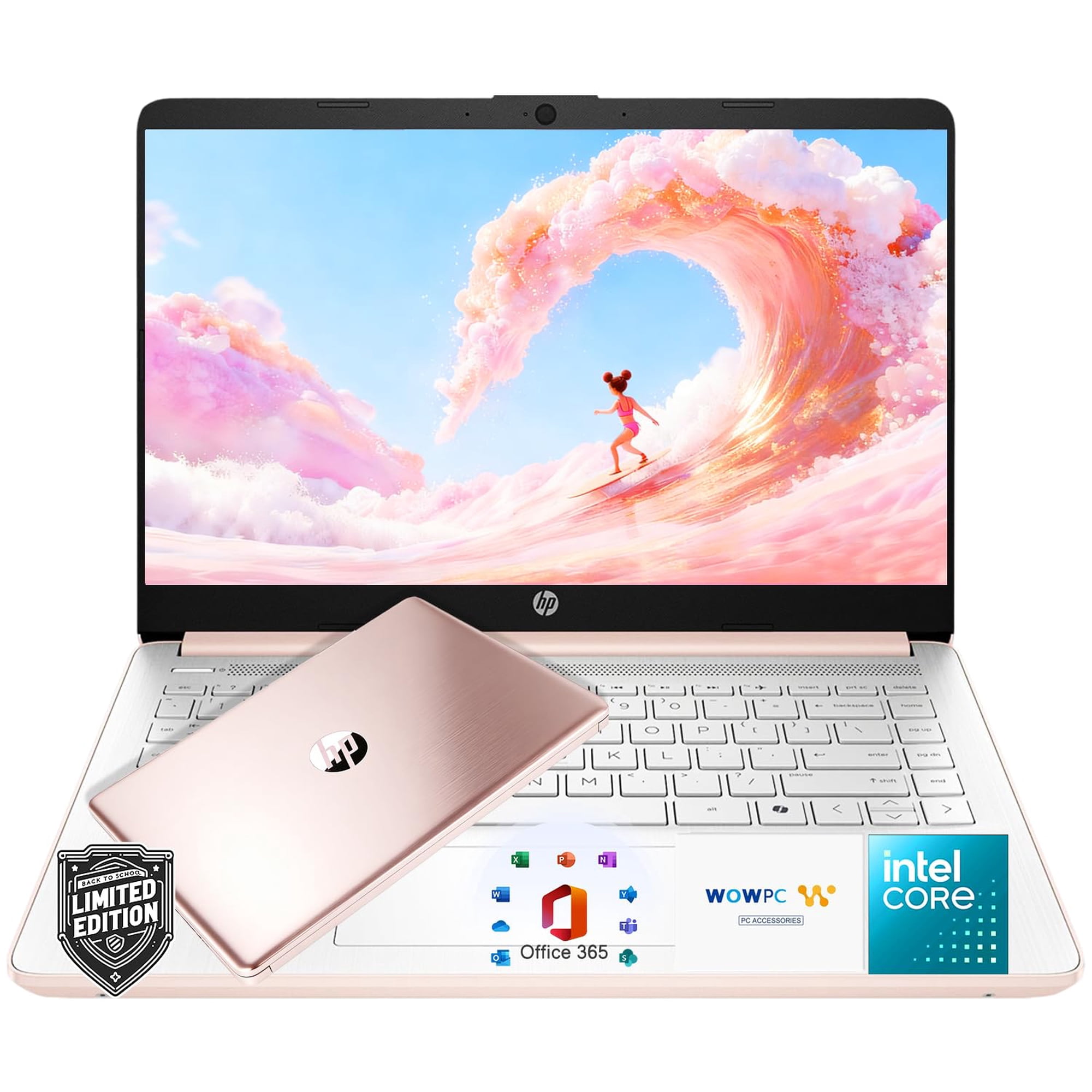 Laptop Hp 14" Oro Rosado Intel 16gb Ram 128gb Ssd
