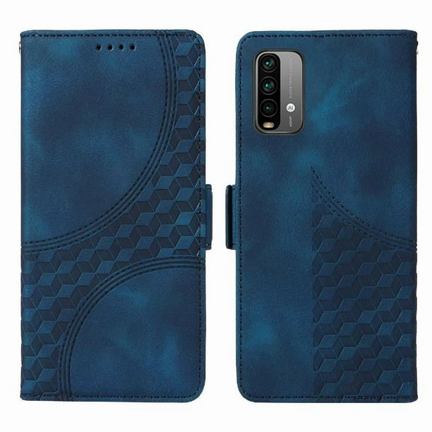 Carcasa FOXDOCK Xiaomi Poco M3 de cuero PU, diseño acolchado clásico, protección contra caídas y rayones
