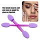 thumbnail image 3 of Ofertas Únicas 50PCS Brochas de Doble Lado para Sombra de Ojos Aplicadores de Esponja Brochas de Maquillaje Púrpura con Contenedor, 3 of 7