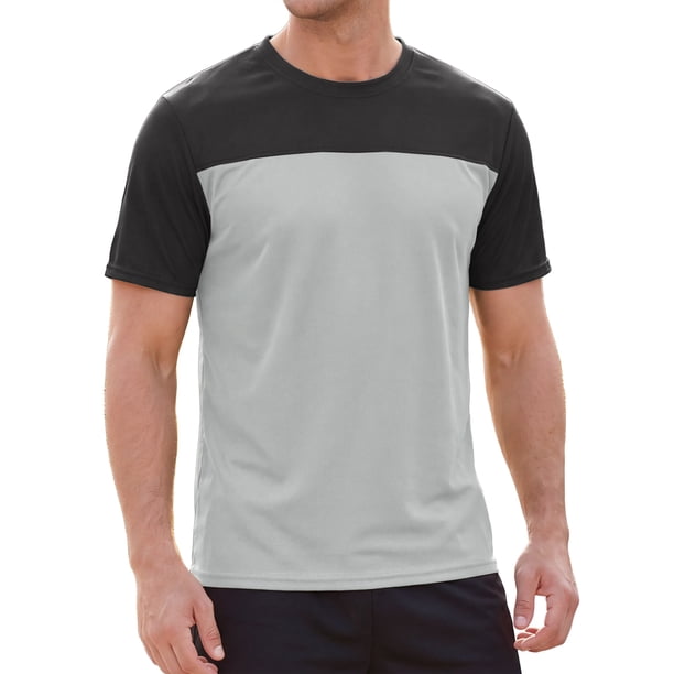 INSPIRE CHIC Camiseta de Hombre Raglán de Manga Corta para Verano, Camisetas de Gimnasio S Gris Claro