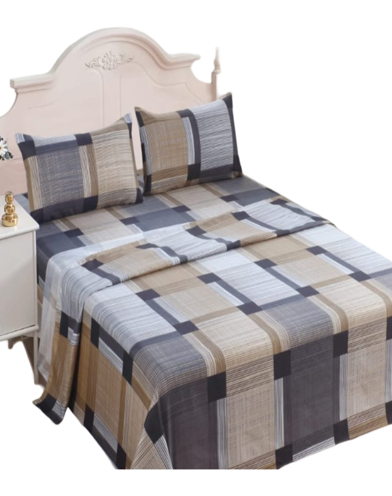 Genérica - Sábana King De 144 Hilos Algodón Suave 8O11