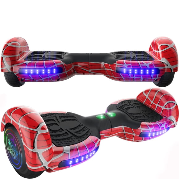 Hover Board EMAXUSA Spider-Pattern con Bluetooth de 6.5 pulgadas, color rojo