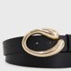 thumbnail image 4 of Cinturón Mujer Hebilla Ovalada Minimalista Elegante dorado Talla Única, 4 of 4