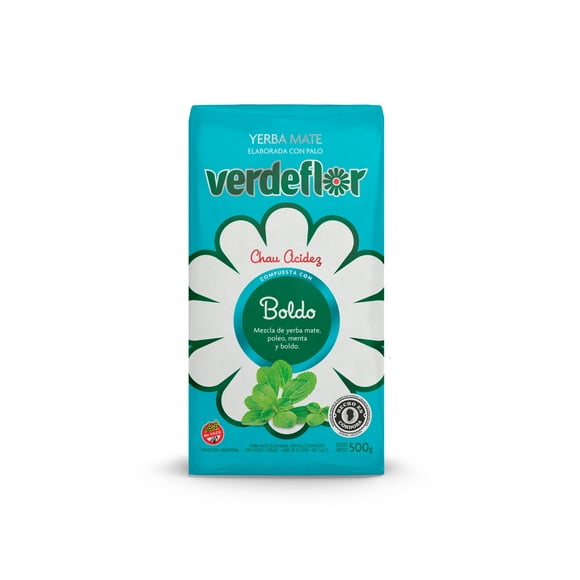 Yerba Mate Boldo Verdeflor 500g Bolsa