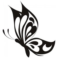 Rienda Libre Graphics - Decomural Heart Butterfly Butterflies Ws-16262