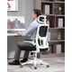 thumbnail image 1 of Silla Ergonómica de Oficina con Apoyacabeza Blanca, 1 of 7
