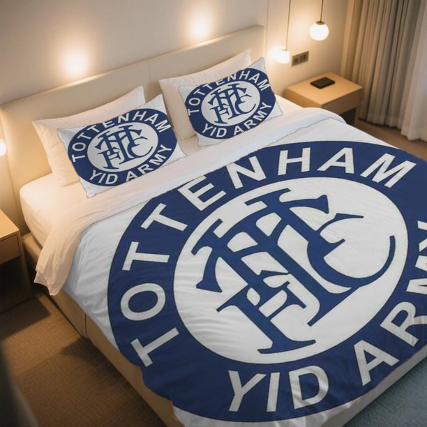 THFC Yid Army Logo Duvet Cover Set Qixi Festival a ThreePiece bedding with a Duvet Cover And Two Pillowcases