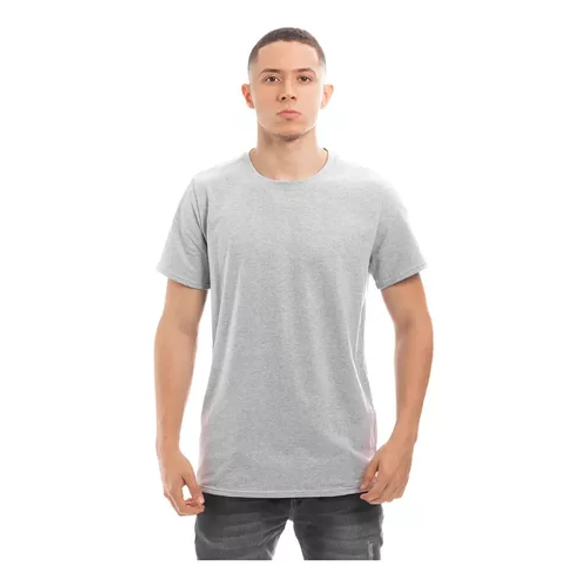 Creaprint - Polera Algodon Mc Hombre Gris Talla S