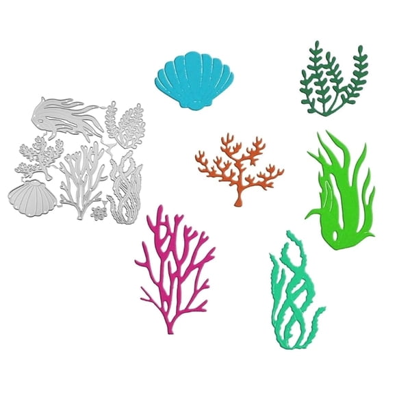 Plantillas de corte metálicas DuuFounG de vida marina 28 x 26,5 cm
