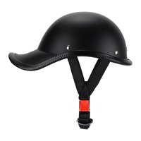 Ioensy - Cascos De Media Cara Para Motocicleta Gorra De Béisbol Estilo Verano Ciclismo Casco De Seguridad Matt Black