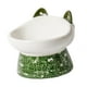 thumbnail image 3 of Cuenco Elevado Para Gatos, Alimentador Inclinado Para Mascotas, Cuenco Portátil Duradero Para Perros Pequeños, Verde, 3 of 5