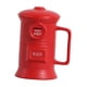thumbnail image 4 of Taza De Cerámica Con Tapa De 500 Ml, Taza De Café Expreso Con Leche Para Regalo Familiar De Invierno, Color Rojo, 4 of 5