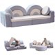 thumbnail image 1 of Sofá modular infantil de juego BUMNANA de 14 piezas, gris y beige, 1 of 3