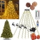 thumbnail image 1 of Luces de Árbol de Navidad USB con Temporizador 12 Cuerdas 300 LED Kedoxi Luces de Cadena de Navidad con Anillo 9.8FT Cortina de Navidad Luz de Árbol de Hadas Fácil de Instalar 8 Modos para, 1 of 6