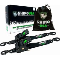 Genérico - Pack X 2 Correas De Amarre Heavy Duty 5 Cm X 305 Cm Rhinousa Negro