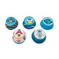 Genérico - Moldes Cupcakes Astronautas Papel 120Un. Cotillon Cumpleaños