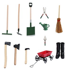 Magideal - 1:12Th Herramientas De Jardín En Miniatura Juguete De Simulación Bjd Muñeca Accs Mini Implemento De Granja De Jardín Modelo Ornamento Para