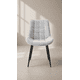 thumbnail image 1 of Silla Macron Capitoné Acolchada de Comedor Metal  - Gris, 1 of 4
