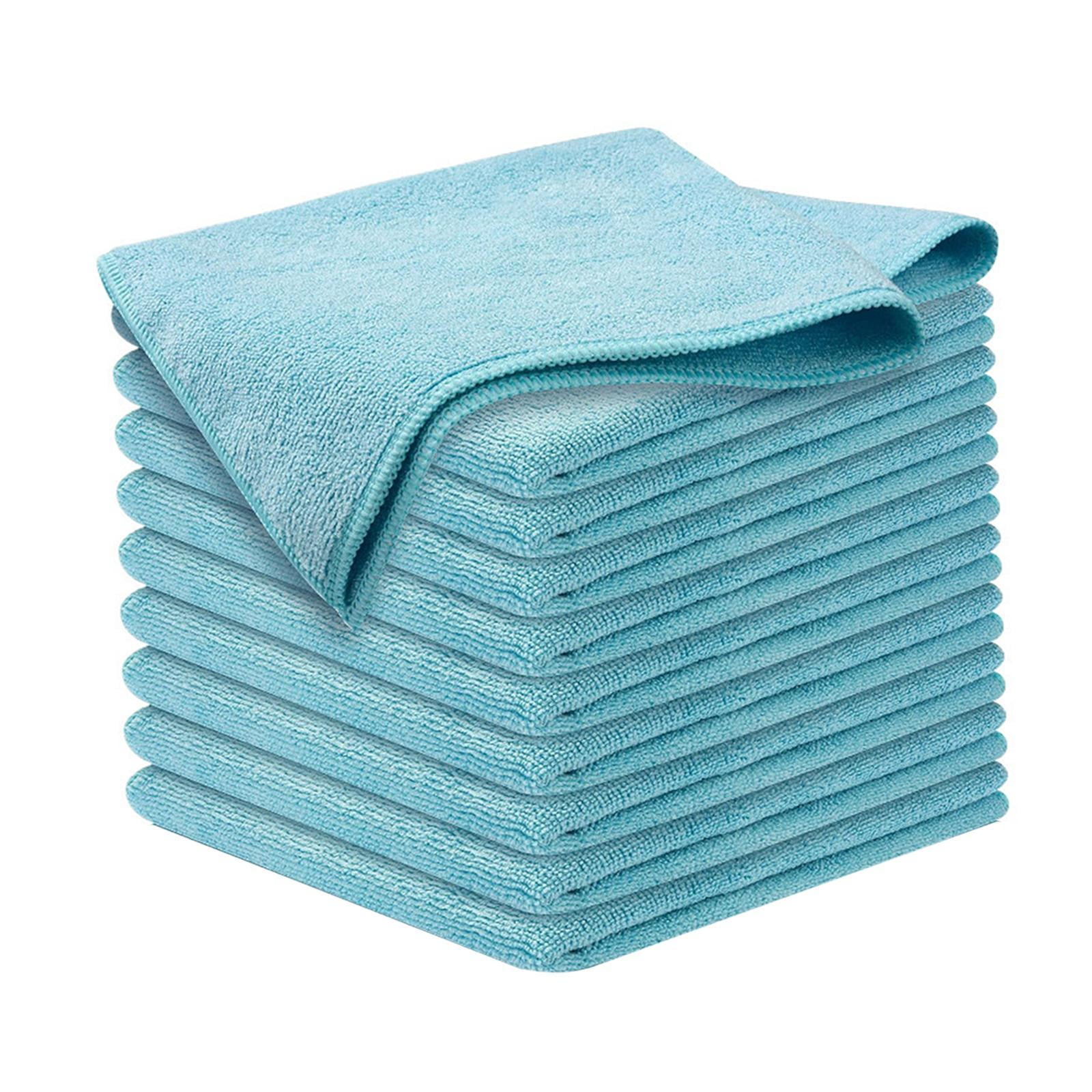 Magideal - 10 Paños De Limpieza De Microfibra, Toalla Para Limpiar Platos Húmedos Y Secos, Toalla De Cocina Absorbente, Ollas De Oficina Y Paños Para Lavar Plato Gris