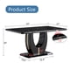 thumbnail image 3 of Modern simple and luxurious Black imitation marble grain MDF dining table,rectangular Office table.Computer Table.Game desk .Dining Table.For dining room, living room, kitchen .63''*37''*30'' F-1280, 3 of 3