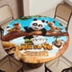 thumbnail image 5 of Mantel Redondo Ajustado Desmarcar Panda África Impermeable 120 cm, 5 of 6