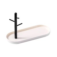 Magideal - Soporte Para Joyas, Cuenco Para Llaves, Almacenamiento De Baño, Moderno, Cuenco Para Joyas, Almacenamiento De Llaves Para Tobilleras, Mesa, Anillos, C Blanco Individual