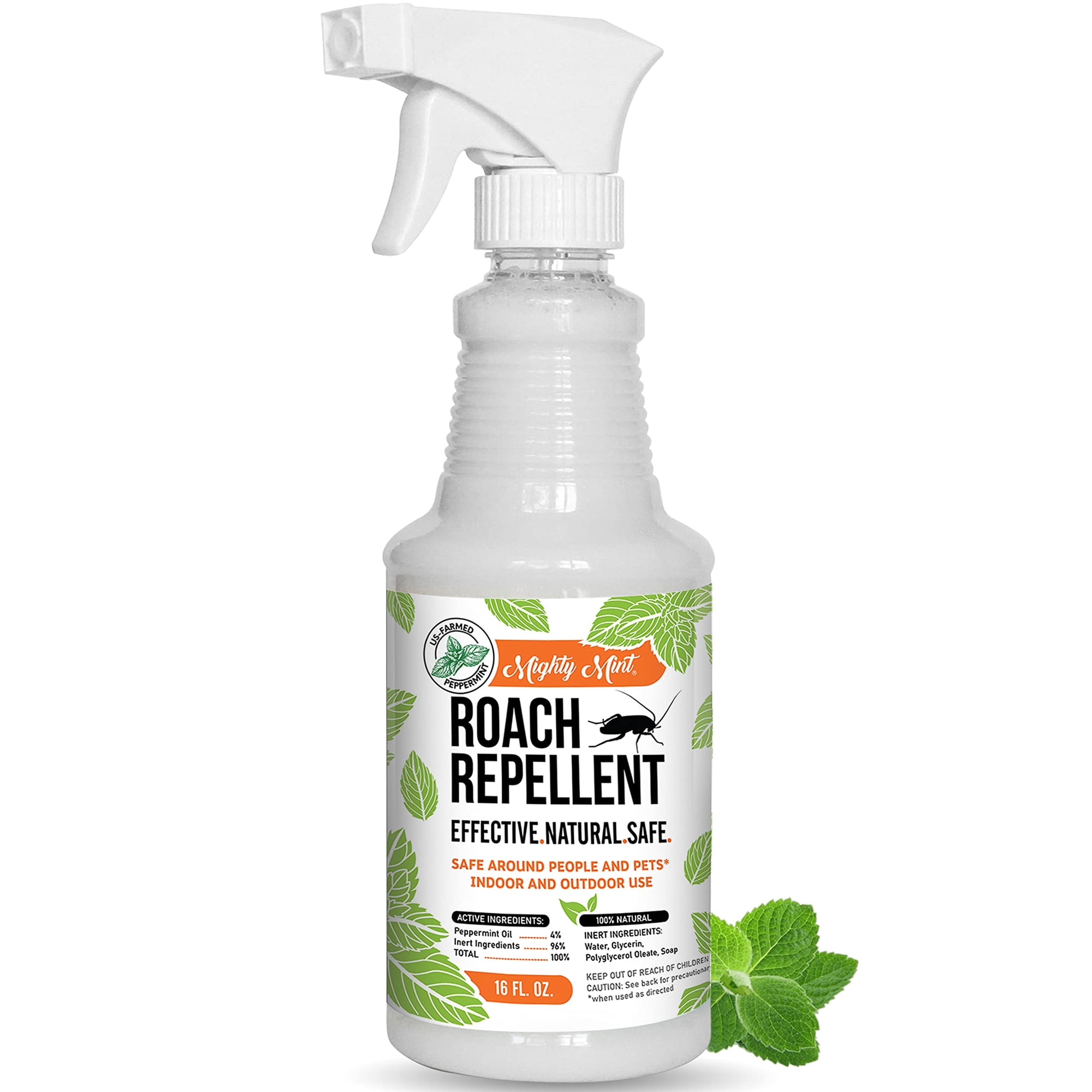 Spray Repelente De Insectos Mighty Mint Para Cucarachas, 473 Ml, Natural